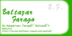 baltazar farago business card